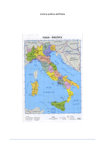 Cartina politica dell`Italia
