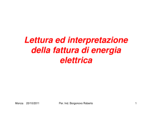 Lettura della bolletta elettrica - periti industriali monza e brianza