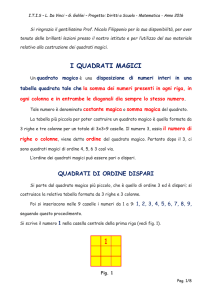 i quadrati magici - Da Vinci – Galilei