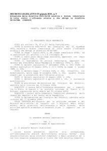 DECRETO LEGISLATIVO 25 gennaio 2010 , n. 9