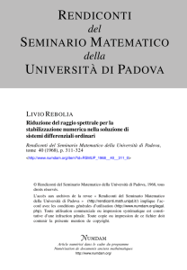 Riduzione del raggio spettrale per la stabilizzazione