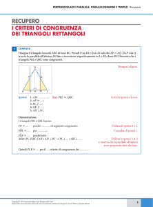recupero i criteri di congruenza dei triangoli rettangoli