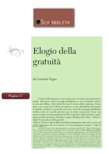 Elogio della gratuità