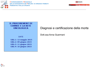 Diagnosi e certificazione della morte