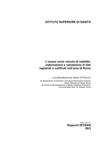 Rapporti ISTISAN 09/03 - Istituto Superiore di Sanità