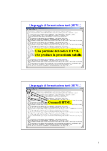 Linguaggio di formattazione testi (HTML)