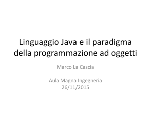 Linguaggio Java e il paradigma della