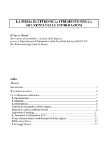 la firma elettronica: strumento per la sicurezza delle informazioni