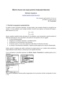 Moti piani e equazioni parametriche