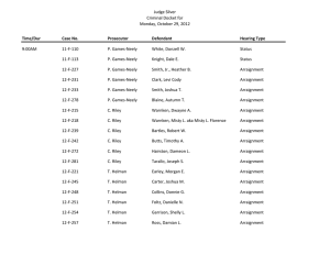 Judge Silver Criminal Docket for Monday, October 29, 2012 Time