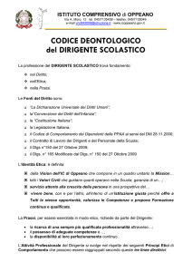CODICE DEONTOLOGICO DS - Istituto Comprensivo di Oppeano