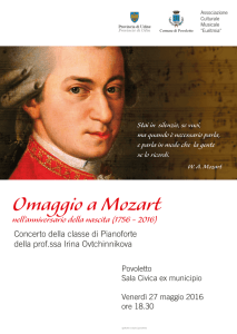 Locandina di “Omaggio a Mozart”