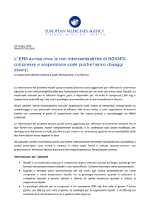 Comunicazione EMA - Ordine dei Farmacisti di Salerno