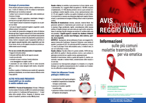 Malattie Trasmissibili - AVIS Provinciale Reggio Emilia