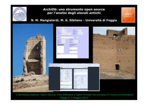 ArchiDb: uno strumento open source per l`analisi degli elevati antichi