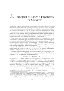 3. Processi di Lévy e proprietà di Markov