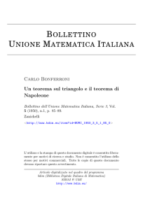 Un teorema sul triangolo e il teorema di Napoleone