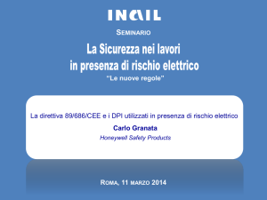 La Sicurezza nei lavori in presenza di rischio elettrico