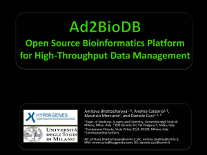 Ad2BioDB - Open Source Bioinformatics Platform for High
