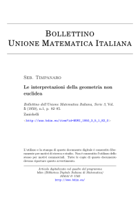 Le interpretazioni della geometria non euclidea