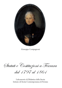 statuti e costituzioni - Istituto di Storia Contemporanea di Ferrara