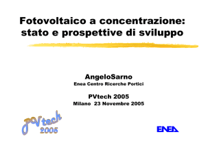 Fotovoltaico a concentrazione: stato e prospettive di sviluppo