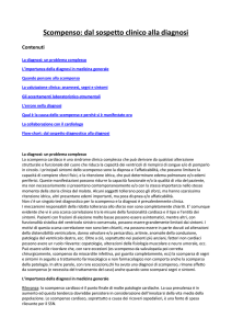 Scompenso: dal sospetto clinico alla diagnosi