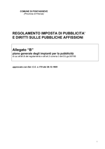 B piano generale degli impianti per la pubblicità