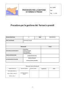 Procedura per la gestione dei farmaci e presidi