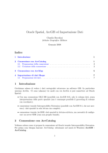 Esercitazione su Oracle© Spatial parte 2