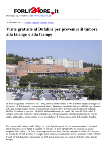 Visite gratuite al Bufalini per prevenire il tumore alla