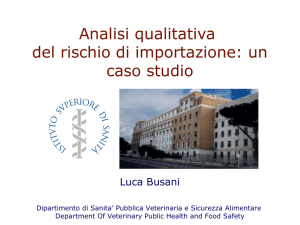 Analisi qualitativa del rischio di importazione: un caso studio