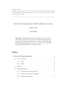 Guida alla Comprensione dell`Installazione di Linux Indice
