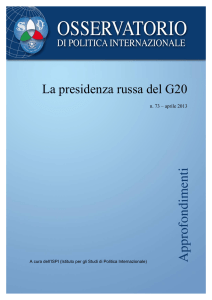 La presidenza russa del G20