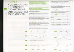 UNITA 1 NOMENCLATURA E DEFINIZIONI GEOMETRICHE: ENTI