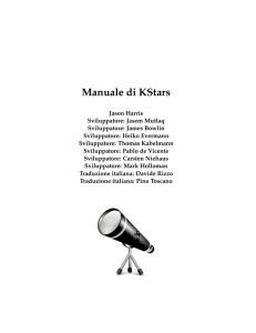 Manuale di KStars - KDE Documentation