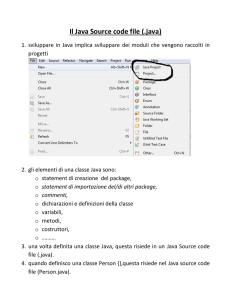 Il Java Source code file (.java)