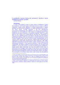 La pubblicità è ancora l`anima del commercio? Vecchie e