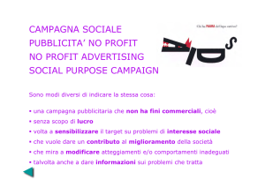 campagna sociale pubblicita` no profit no profit