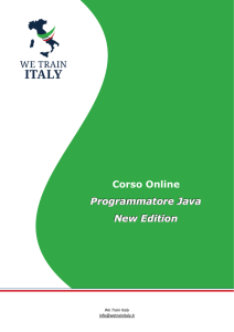 Corso Online Programmatore Java New Edition