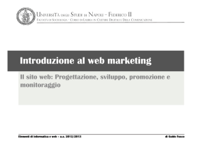 Introduzione al web marketing - Corso di elementi di informatica e web