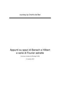 Appunti su spazi di Banach e Hilbert e serie di Fourier astratte