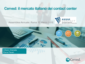 Cerved: il mercato italiano dei contact center