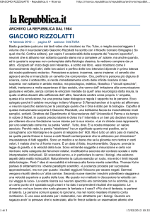 GIACOMO RIZZOLATTI - Repubblica.it \273 Ricerca