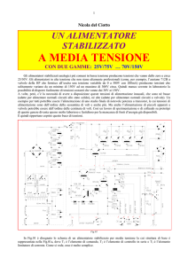 Alimentatore stabilizzato a media tensione