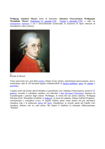 Wolfgang Amadeus Mozart nome di battesimo: Johannes