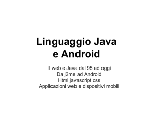Linguaggio Java e Android