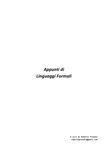 Appunti Linguaggi Formali 2014/2015