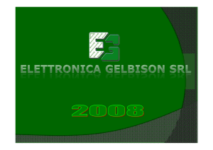 Presentazione azienda - Elettronica Gelbison Srl