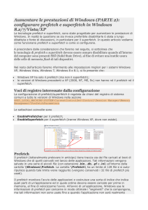 Aumentare le prestazioni di Windows (PARTE 2): configurare